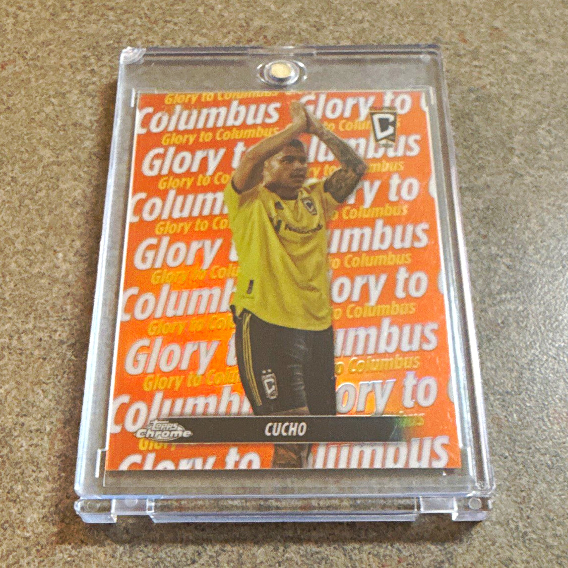 Topps 2024 Chrome MLS Team Tags #TT-8 Cucho Hernandez Orange Refractor /25 Crew 
