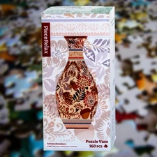 PieceRelax "Autumn Abundance" 3D Flower Vase Puzzle (Complete)