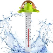 Floating Pool Thermometer, Large Display with String Easy to Read, Turtle