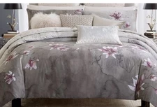 Michael Aram Magnolia Floral Print  King Duvet New Luxury Bedding