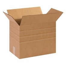 14 1/2 x 8 3/4 x 12'' Multi-Depth Corrugated Carton Boxes-Pack of 25