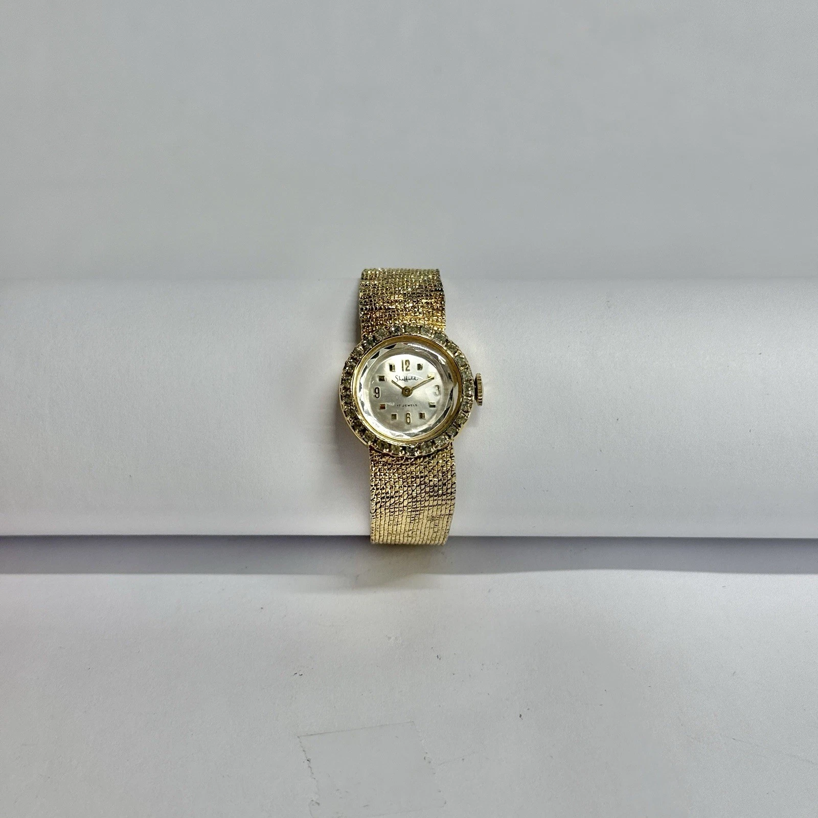 SHEFFIELD 17J Manual Wind Rare Gold Tone Women Vintage Watch W635 *WORKING