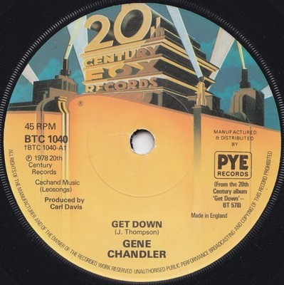 Gene Chandler - Get Down (7'', Single, Sol)