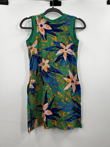 Nike Sportswear Dress Big Girls Large Green Floral Tropical Sleeveless - Picture 2 of 5
