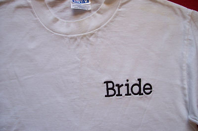  Womens BRIDE T Shirt sz M hiking skiing snowboard cruise honeymoon beach surf