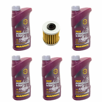 Motoröl Set 15W50 5 Liter Ölfilter MF207 für Beta Evo 250 REV3 250 EVO250