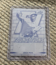 2020 Leaf Draft ERICK PENA 1/1 BLACK PRINT PLATE XRC 1 OF 1 KANSAS CITY ROYALS