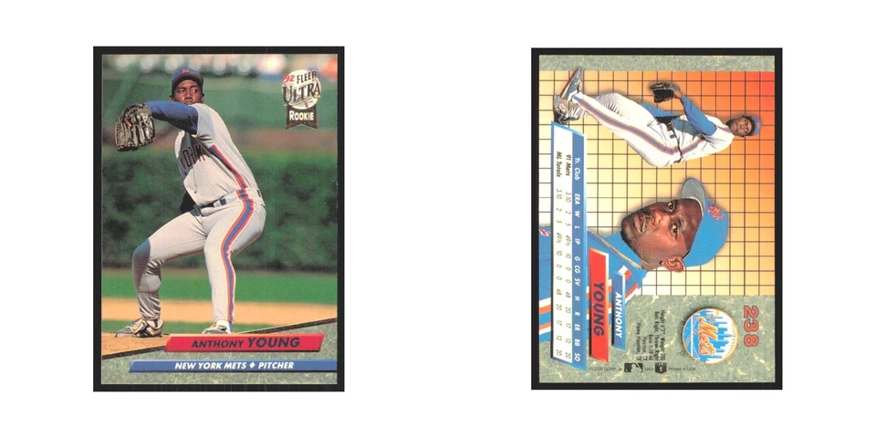 1992 Fleer Ultra Anthony Young RC Mets #238 - Image 3 of 3