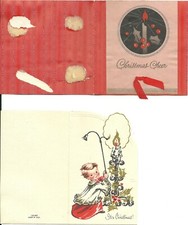 3 VINTAGE (1937)  CHRISTMAS GREETINGS CARDS - SIGNED