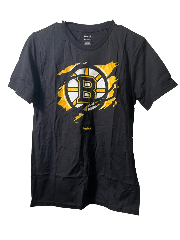 Reebok Youth Boston Bruins Splatter Logo Short Sleeve T-Shirt