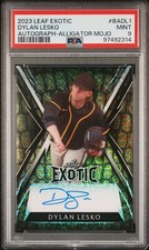2023 LEAF EXOTIC DYLAN LESKO ALLIGATOR MOJO AUTO #4/5 PSA 9 MINT