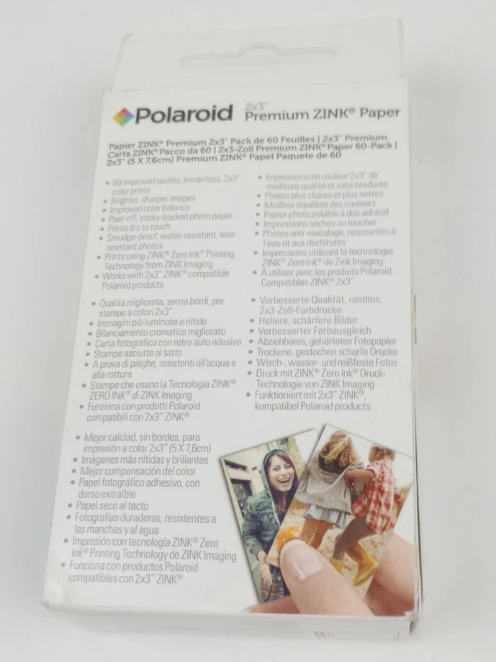 60 Sheets Pack Polaroid ZINK Photo Paper Camera Film 2x3 Inch POLZ2X360 - Image 2 of 3