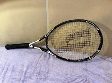Prince Force 3 Tour TI Oversize Tennis Racket Silver Black Yellow W/Cover 4 1/2