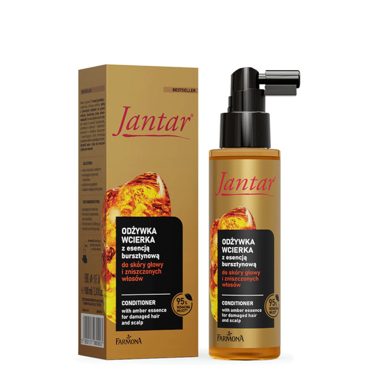 Farmona Jantar Hair & Scalp Conditioner Rub In Anti Hair Loss Damaged Hair 100ml