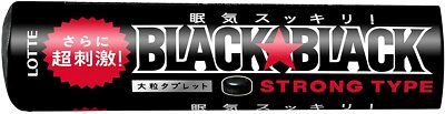 Lotte Black Black Strong mint Tablet type 32g from Japan