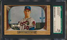 1955 Bowman Bob Buhl #43 Milwaukee Braves SGC 8 NM/MT