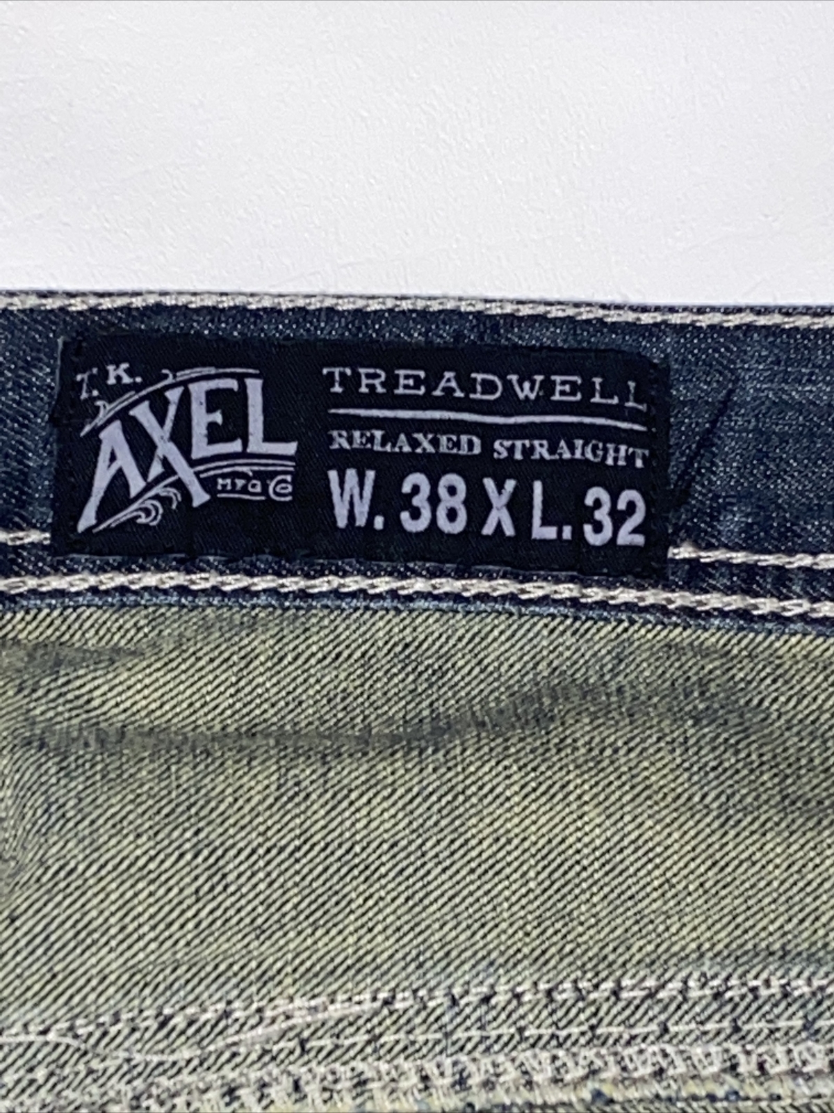 Axel Treadwell Relaxed Straight 100 Cotton Denim Blu… Gem