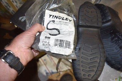 TWO PAIRS 2300 Black PVC Rubber  Over Work Boots Shoes Rain Snow Galoshes MEDIUM