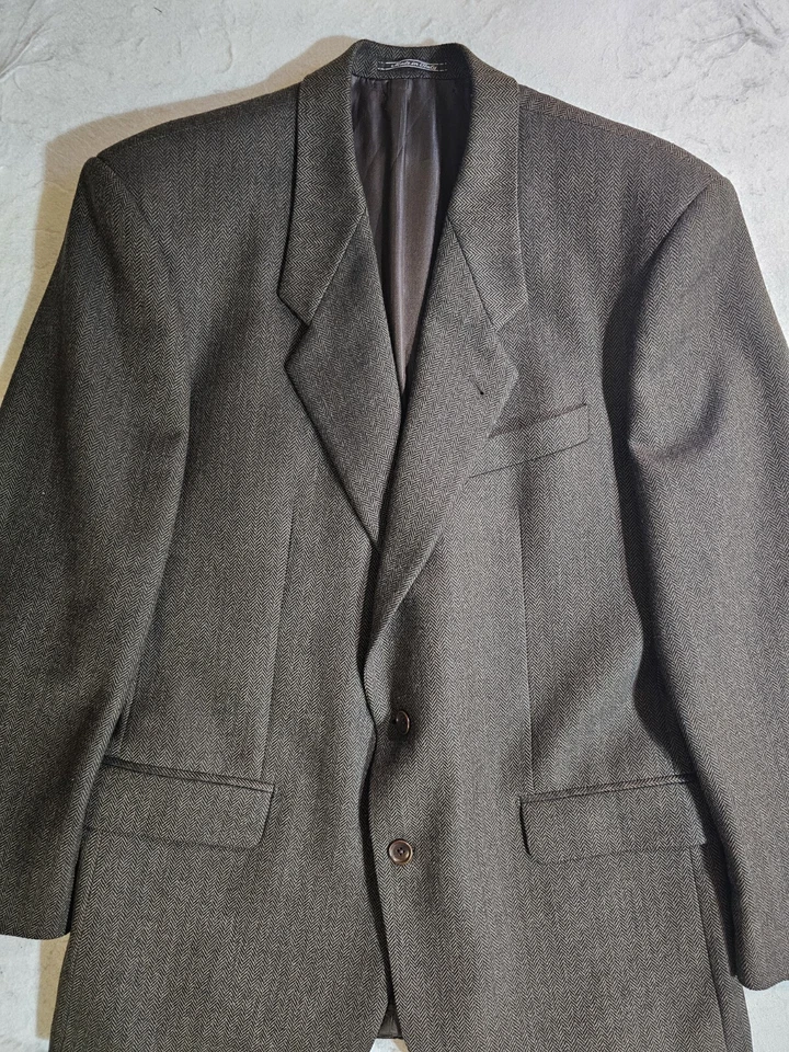 LUBIAM 1911 Herringbone Cashmere Lana Wool Blend Blazer/Sport Coat Mens Sz 44 Lg - Image 2 of 4
