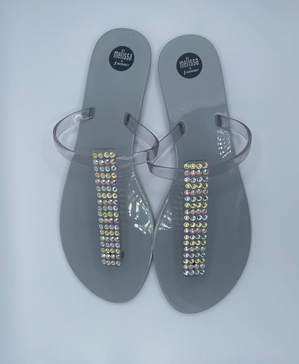 メリッサ　スワロフスキー Melissa J MASKREY SWAROVSKI J. Maskrey for MELISSA Couture Ultragirl Shoes Flats Sz 6