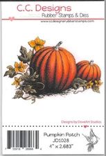 CC Designs PUMPKIN PATCH Cling Mount Rubber Stamp THANKSGIVING HALLOWEEN