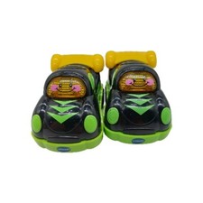 V-Tech Go-Go Smart Wheels Lot of 2 Talking Lightup Race Car Vtech Black Green