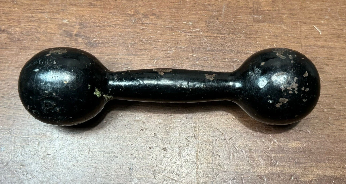 Vintage 2.5 Lb Barbell Circus Globe Dumbbell Weightlifting memorabilia