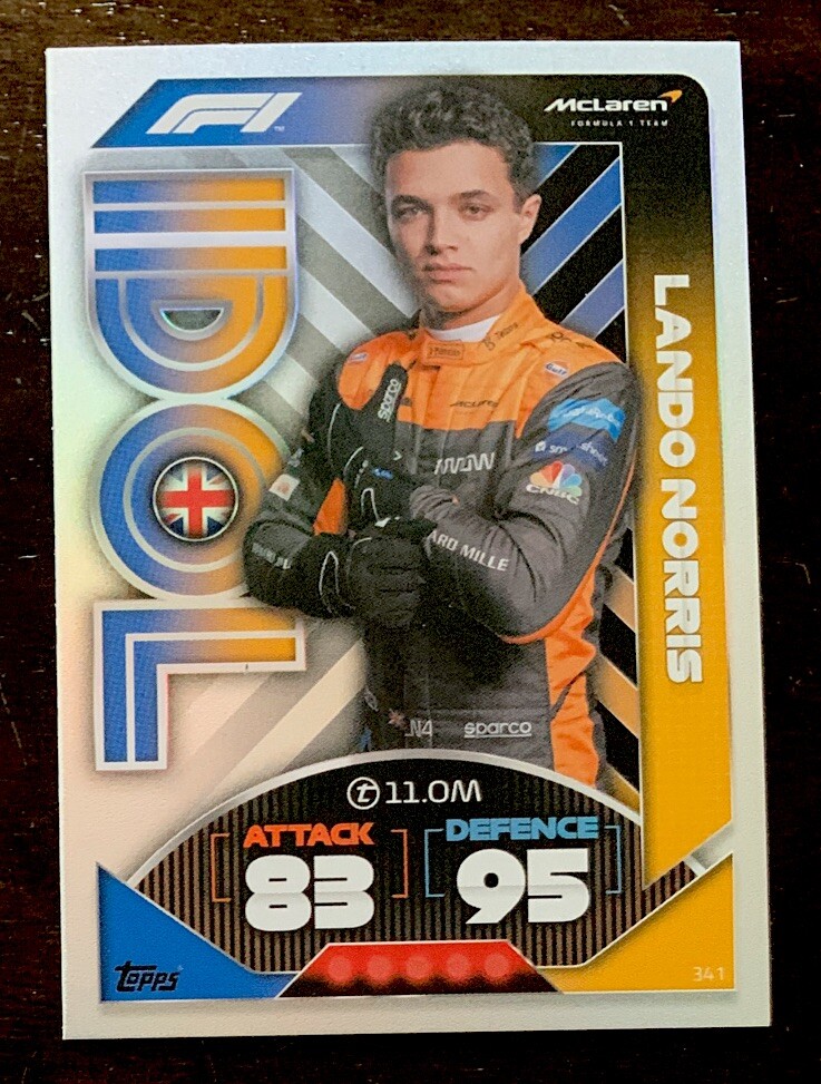 2022 Topps F1 Turbo Attax Idol Lando Norris #341