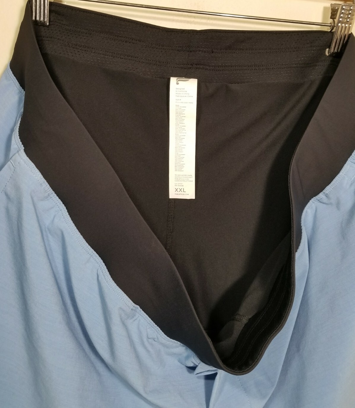 Fabletics Blue Zip Pockets Lined Stretch Athletic… - image 3
