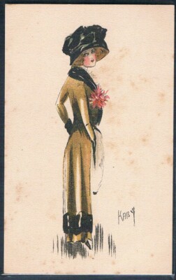 Q144 ART DECO a/s KABY HIGH FASHION LADY FANCY HAT WINTER FASHION