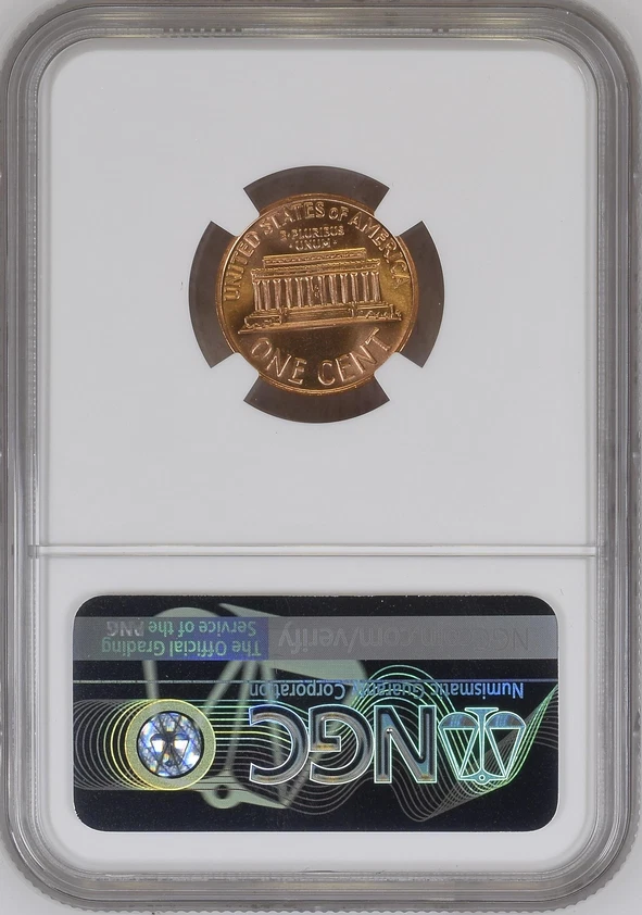 :1965 SMS 1C LINCOLN CENT NGC MS 68 RD BRIGHT SHINE RED RARE R5 HIGHEST-GRADES  - Image 2 of 2