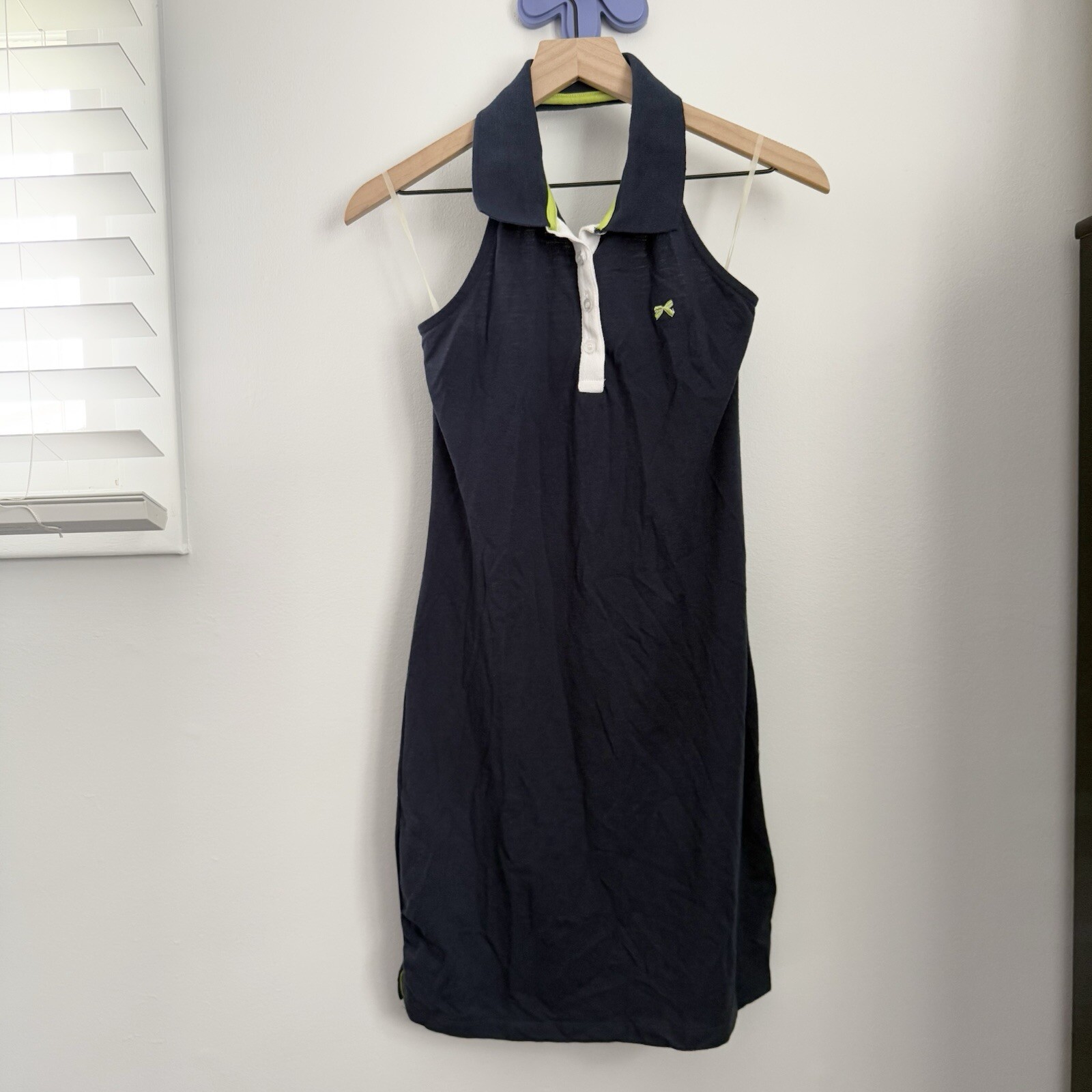 Tommy Hilfiger Navy Blue Sleeveless Collar Halter Mini Dress for Summer