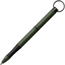 Fisher Space Pen Green Backpacker Keyring Pen Aluminum w/Moonscape Gift Box
