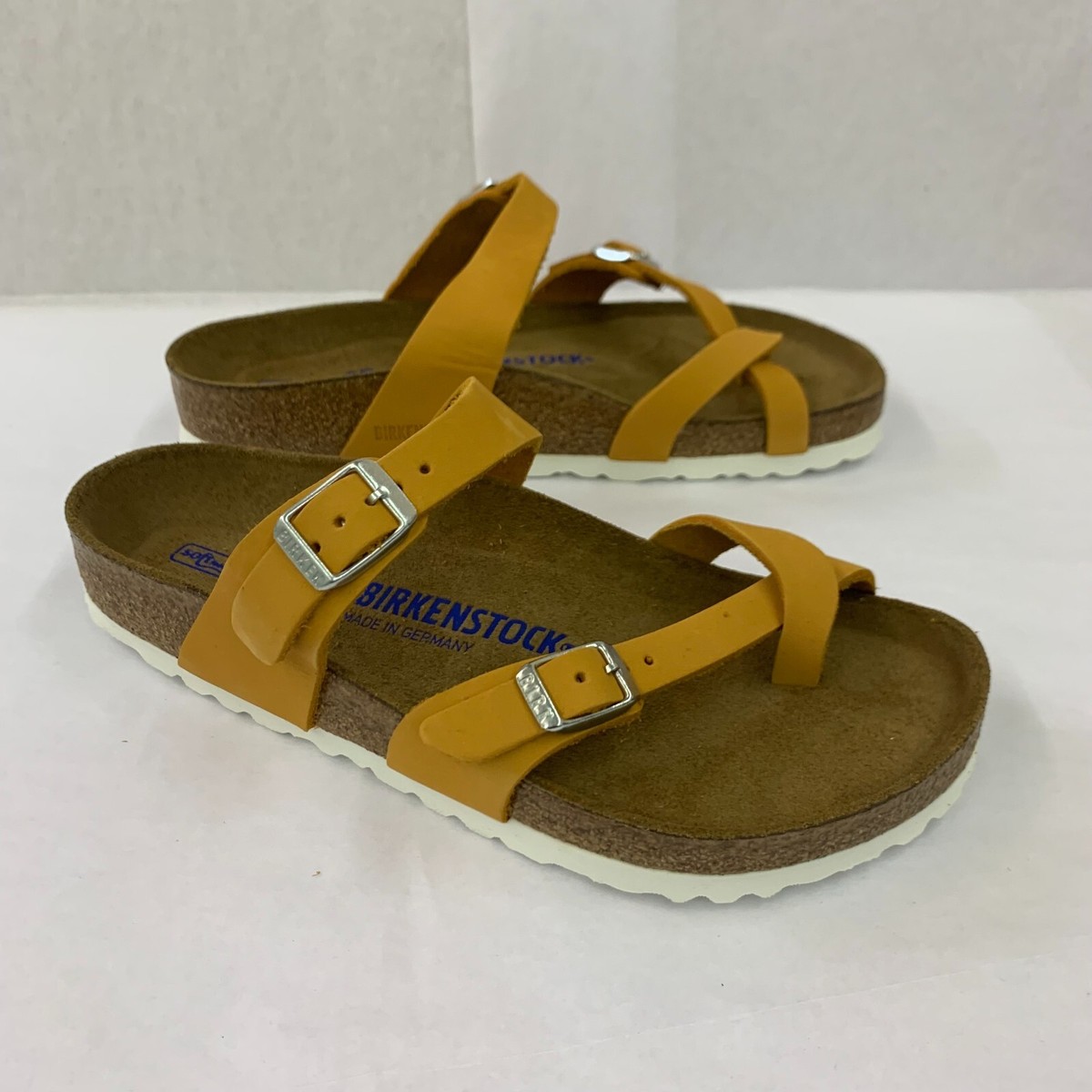 Birkenstock New w/o Box Mayari Apricot Nubuck Leather Soft Footbed