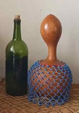 Ghanaian netted gourd rattle Ewe axatse 