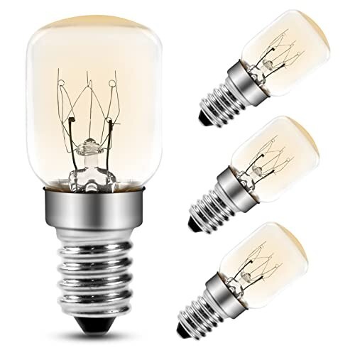 T22 Oven Bulb 15W 230V, SES E14 Dimmable Salt Lamp Bulb, Microwave 4Pack