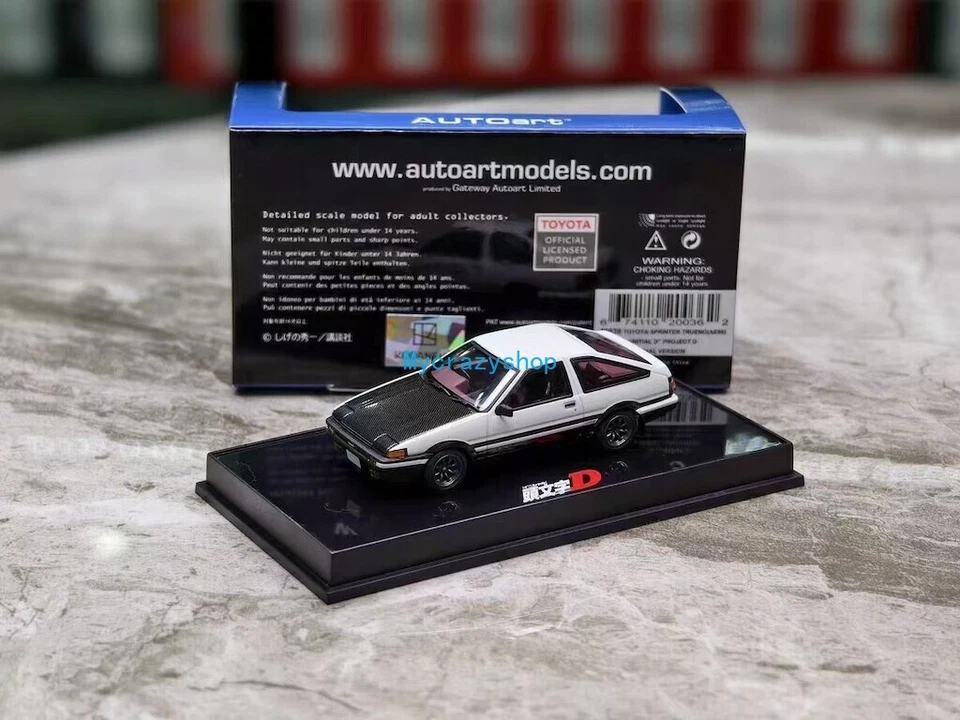 CR AUTOart 1:64 JDM Carbon Hood AE86 SPRINTER TRUENO Initial D Model Car ABS - Image 3 of 4