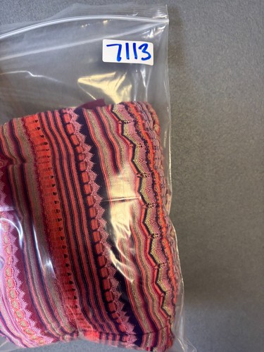 Chico's 1 Women's Sz M Zig Zag Carly Duster Open Cardigan Pink Eclectic Casual - Picture 12 of 12