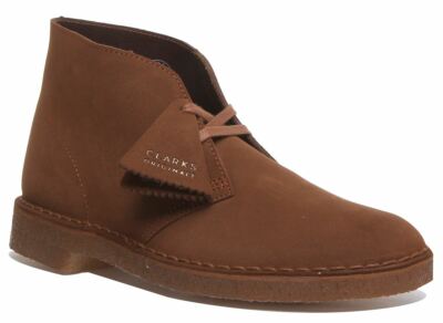 Clarks Originals Desert Boot Mens Two Eye Chukka Boots In Cola