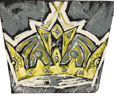 Elliot Arron ArtBeatLive Los Angels Kings Oil Painting One of kind huge 47 X 47