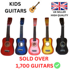 New Guitar Toy print 21" KIDS WOODEN ACOUSTIC GUITAR MUSICAL INSTRUMENT CHILD Uk