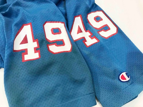 Vintage Champion #49 Fooball Jersey L Blue USA Screen - Picture 5 of 9