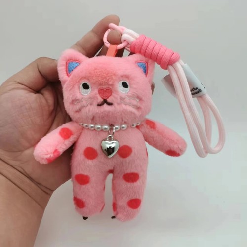 15cm/ 6inch Kawaii Pink Cat Plush Keychain Bag Pendant Cute Soft Toy for Girls - 第 19/19 張圖片