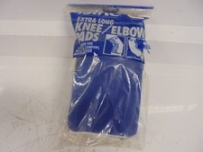 VINTAGE BIKE BRAND EXTRA LONG ELBOW/KNEE PADS MEDIUM 15"-18" BLUE PAIR-NEW !!