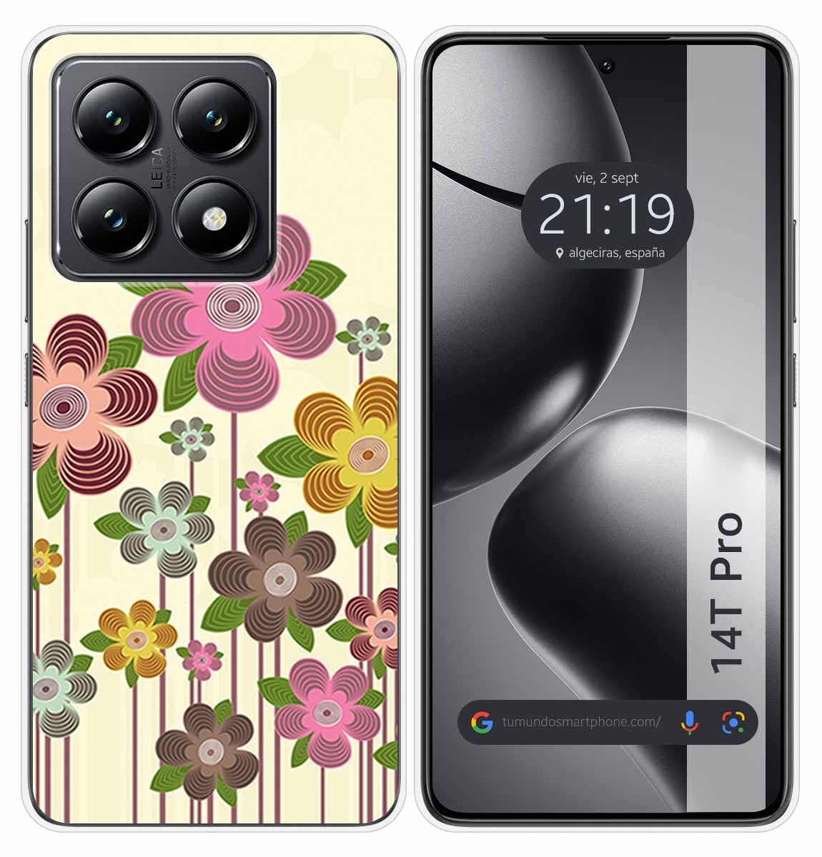 Cover Silicone per Xiaomi 14T Pro 5G Disegno Primavera IN Fiore Disegni