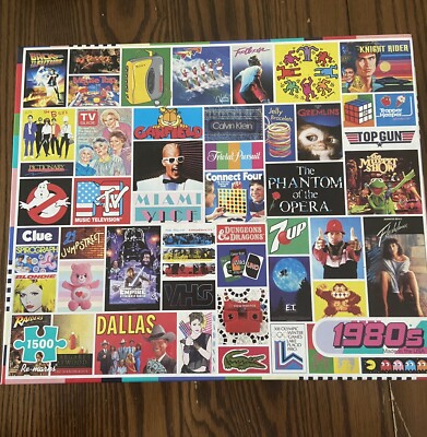 Remarks 1980s Puzzle 1500 Pieces (32”x24”) Re-marks 80s Collage