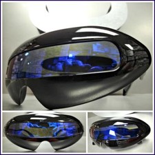 SPACE ROBOT PARTY RAVE DJ PIMP COSTUME CYCLOPS FUTURISTIC Big SHIELD SUN GLASSES