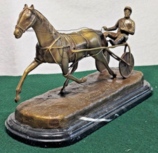 !RARA Estatua de Caballo de Bronce y Mármol del Parque Delaware 2003 ¡NUEVA EN CAJA de Archivos!