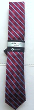Club Room Men's Silk Neck Tie, Burgundy with Blue stripes, NWT 55.00