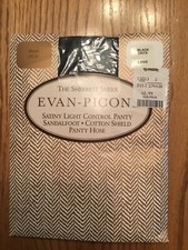 Vintage Evan-Picone Satiny Light Control Sandalfoot Pantyhose Long Black Onyx